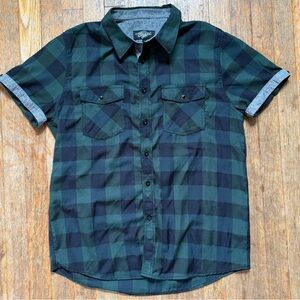 Eighty Eight Black and Green Checkered Shirt